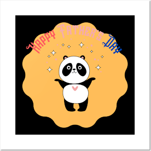 Father's Day Cute Panda Wishes Posters and Art